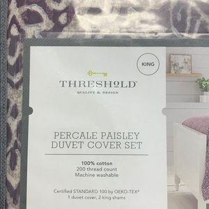 Percale Paisley duvet  Cover set- king